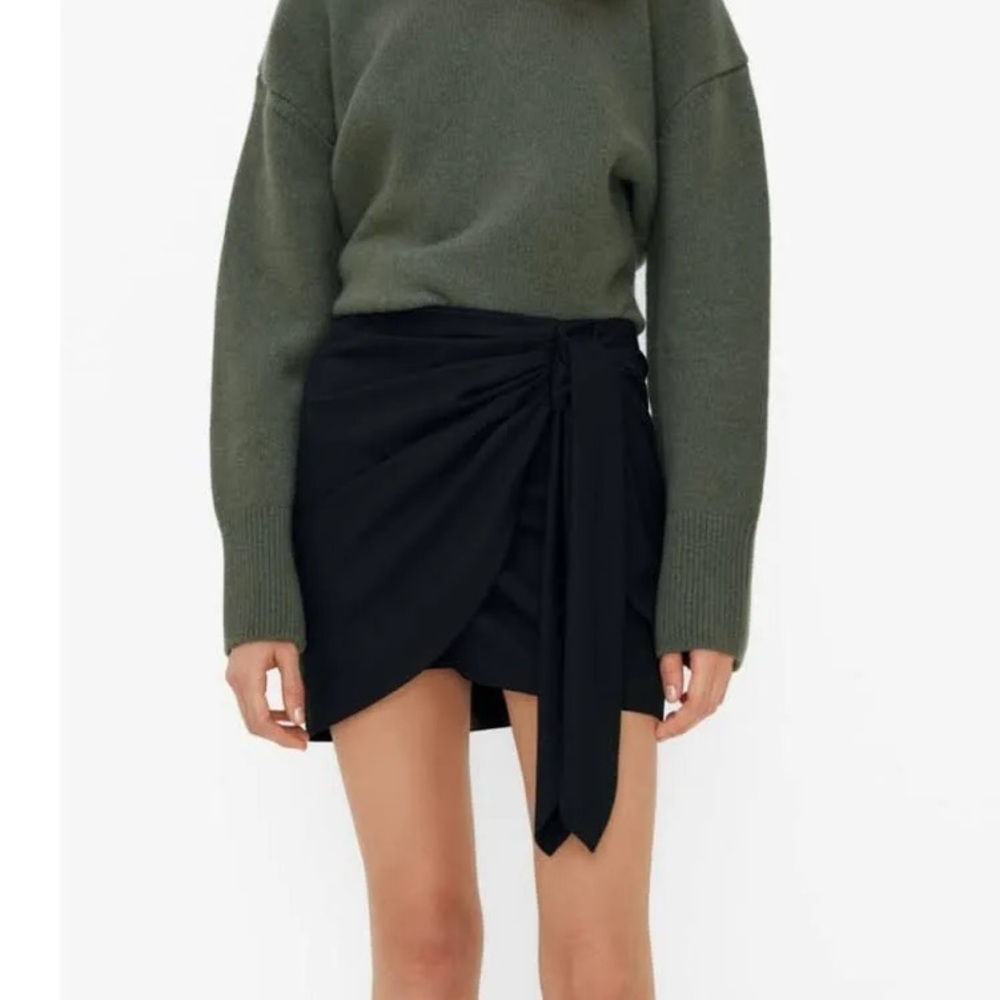 Zara Black Wrap Skirt XS